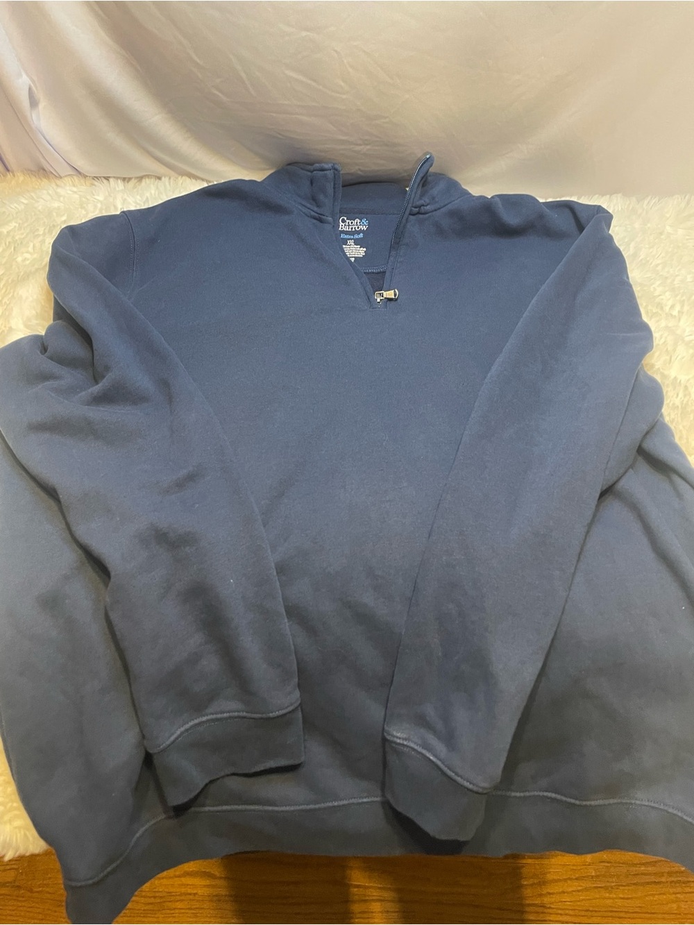 croft & barrow Men’s Navy Quarter-Zip Sweater xl